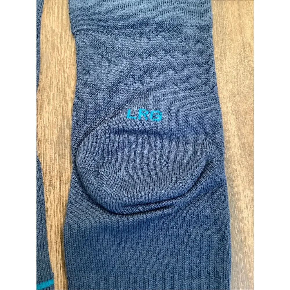 Stance Men's Large Seablue Icon Cushioned Athleisure Casual Crew Socks B22-5